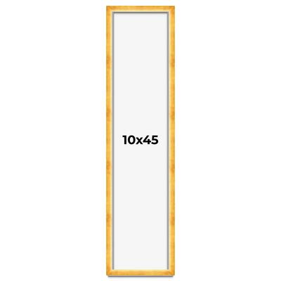 10x45 Shadow Box Frame Gold | 1.625 Inches Deep Real Wood Traditional