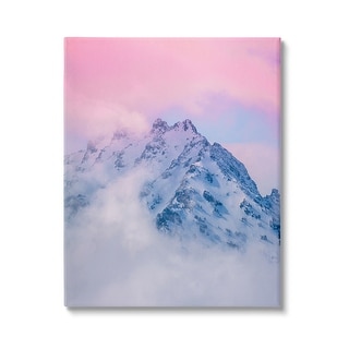 Stupell Foggy Mountain Pink Sky Canvas Wall Art Design by Jared Kreiss