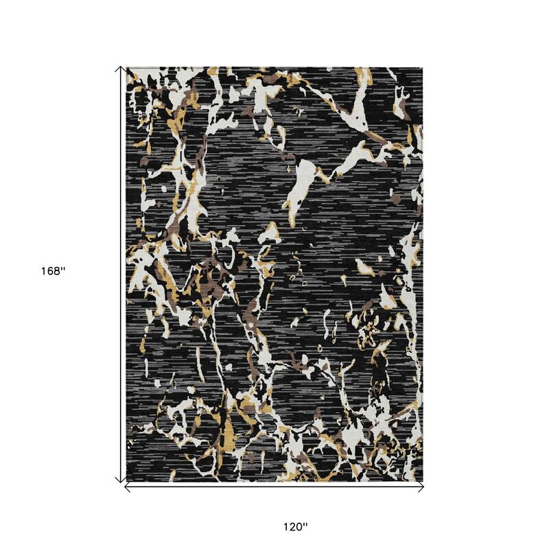 HomeRoots Striped Transitional Rectangle Outdoor Rug