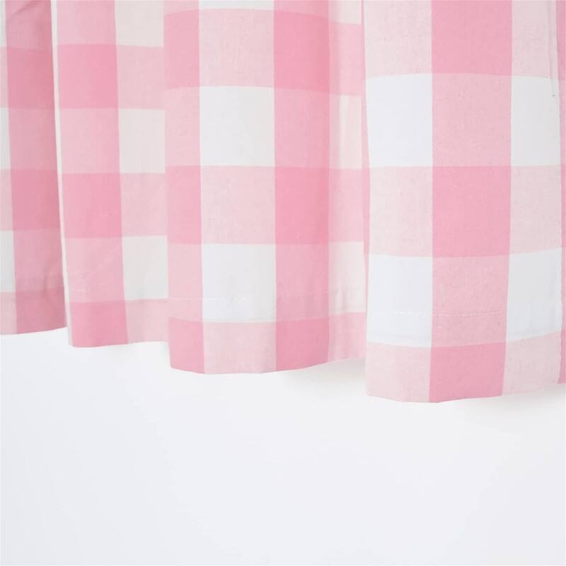 Pink Buffalo Check Curtains 108" Farmhouse
