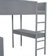 preview thumbnail 56 of 84, Modern Teddy Fleece Loft Bed with Storage Shelf, Drawers & Desk, Multi-Functional Wood Loft Bed Frame w/Soft Padding