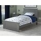 preview thumbnail 1 of 9, Nantucket Twin XL Foundation Bed with Matching Footboard in Grey Grey - Twin XL
