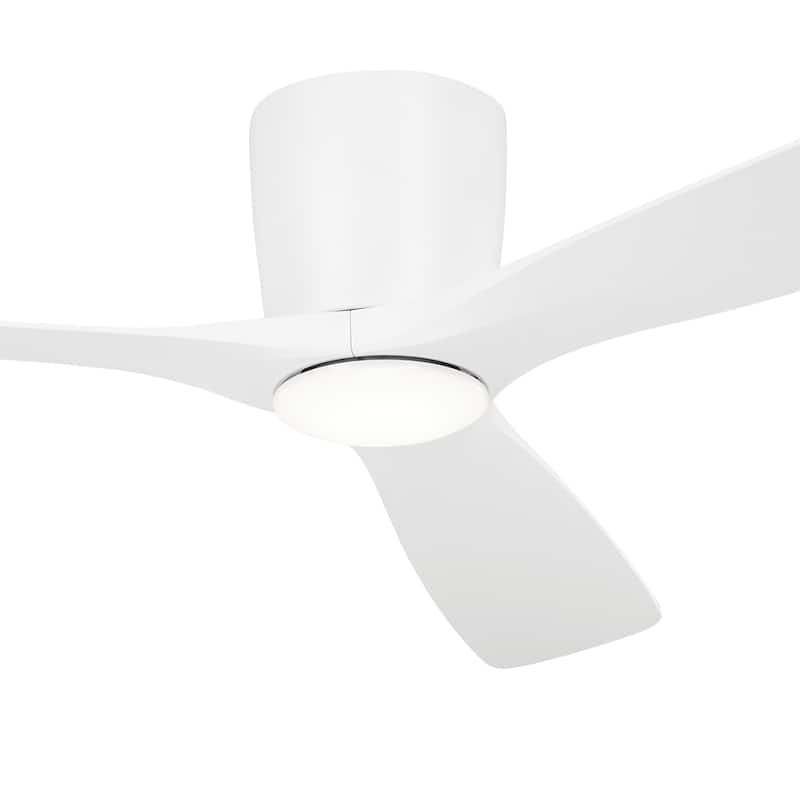 Kichler Lighting Volos 54 inch Integrated LED Indoor Matte White Flush Mount Ceiling Fan