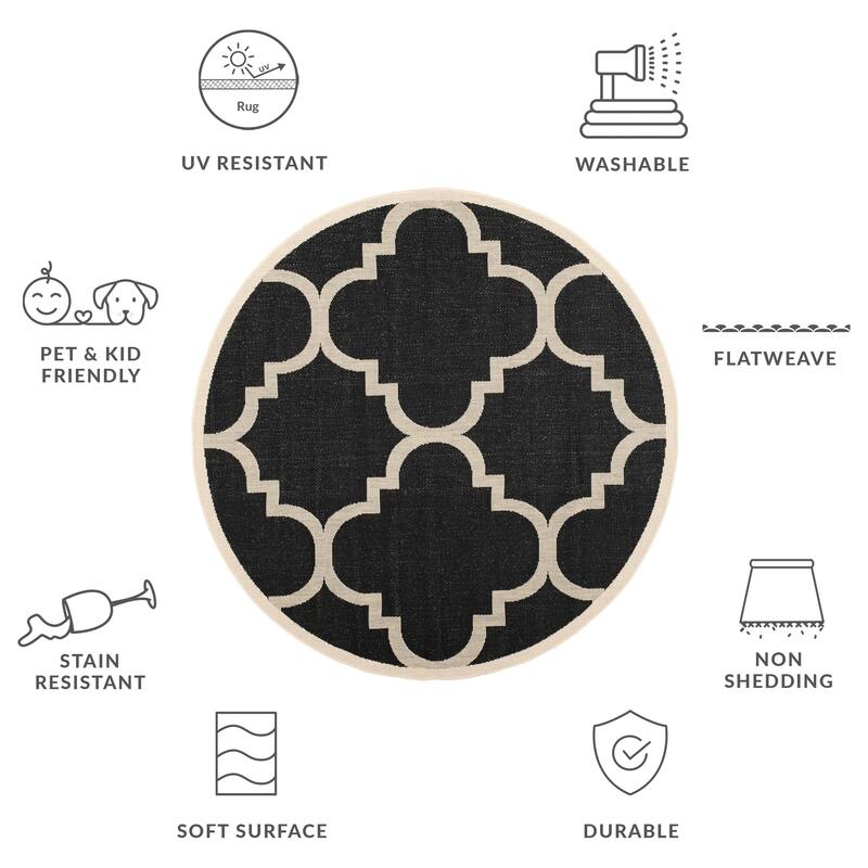 SAFAVIEH Courtyard Hafiza Indoor/ Outdoor Waterproof Patio Backyard Rug