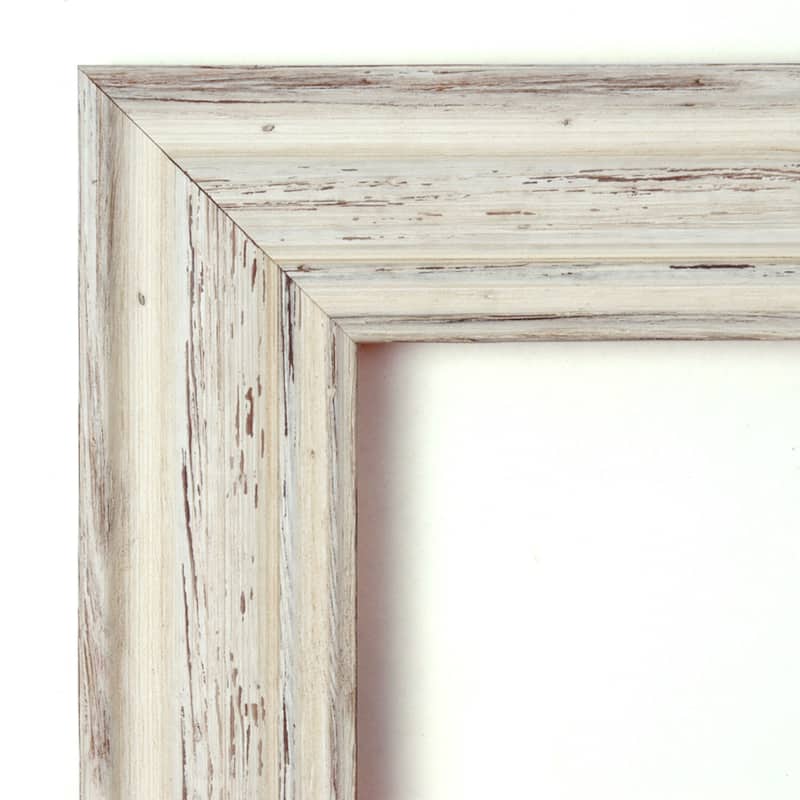 Country White Wash Wood Framed Black Corkboard Bulletin Board