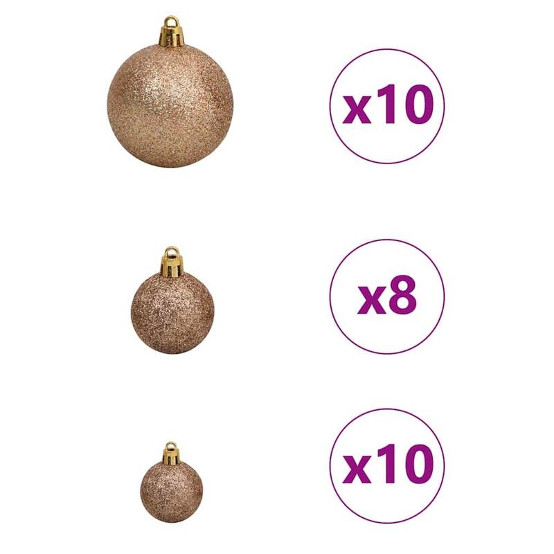 vidaXL Artificial Christmas Tree with 150 LEDs Green 55 x 55 x 120 cm - 55x 55 x 120