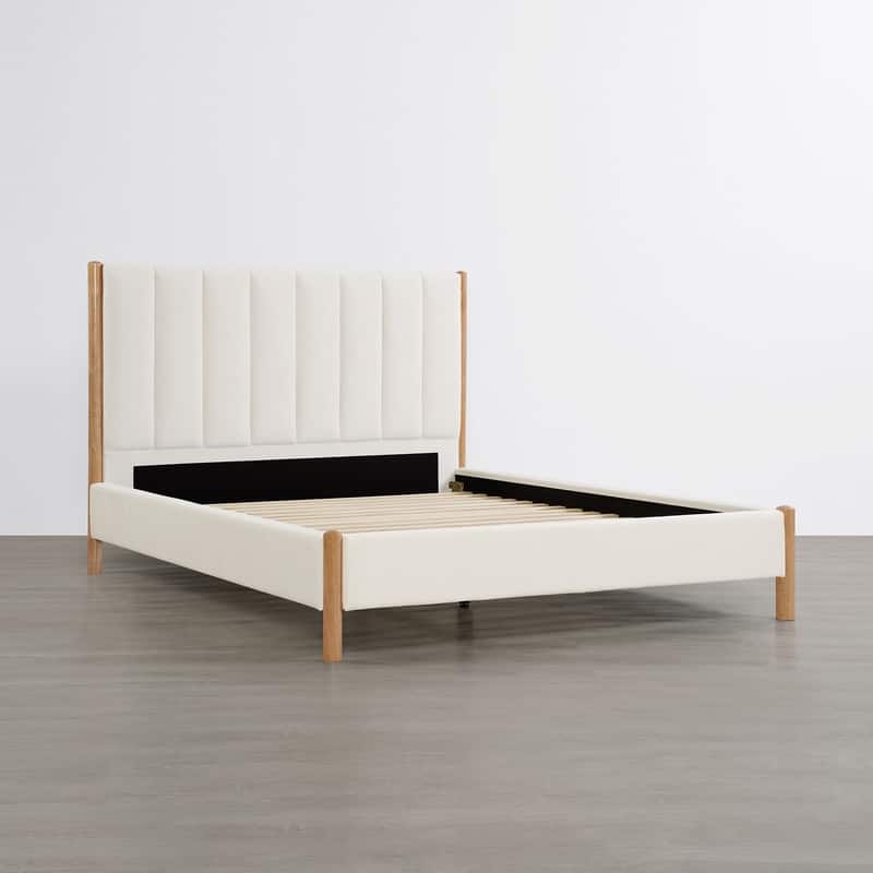 Spruce & Spring Camila Upholstered Platform Bed Frame with Headboard