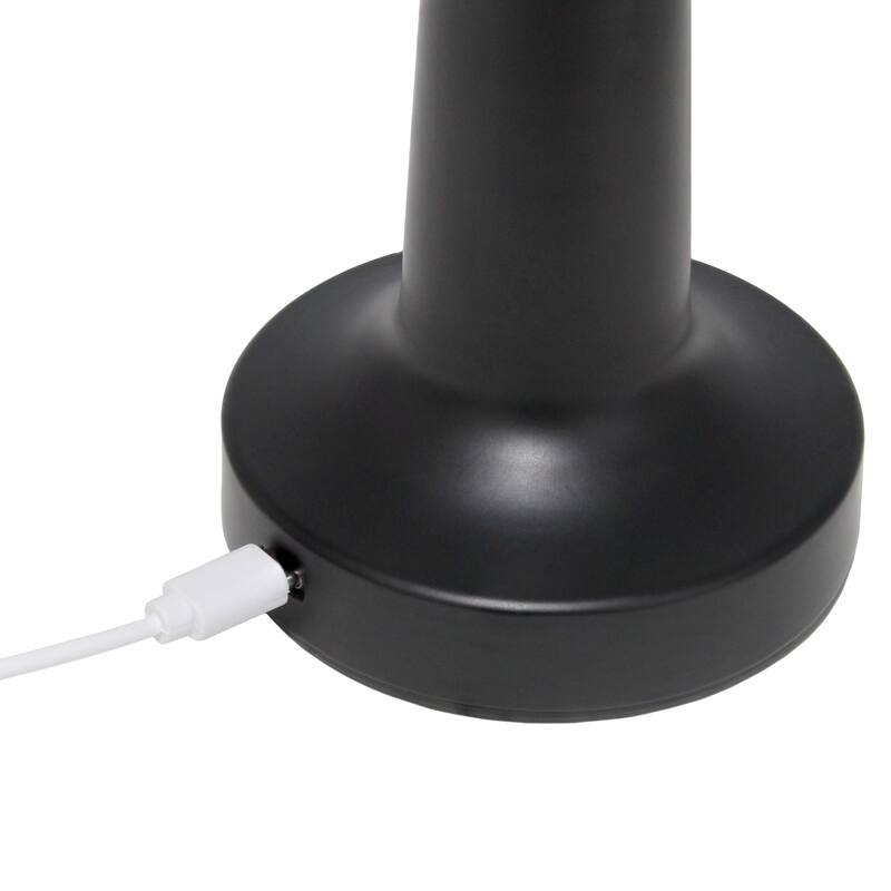 8.88" Touch-Control Mushroom LED Lamp Cordless Rechargeable Table Light with Adjustable Brightness - 4”L x 4”W x 8.88”H