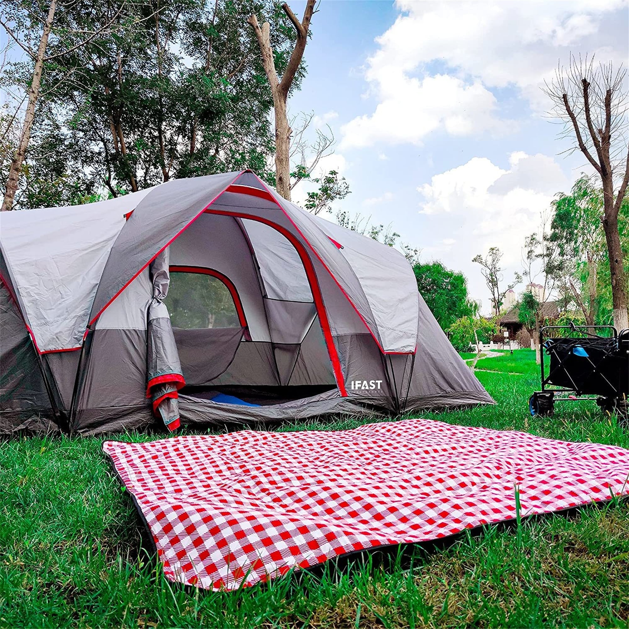 6 Person Family Camping Tents Outdoor 2 Layers Waterproof