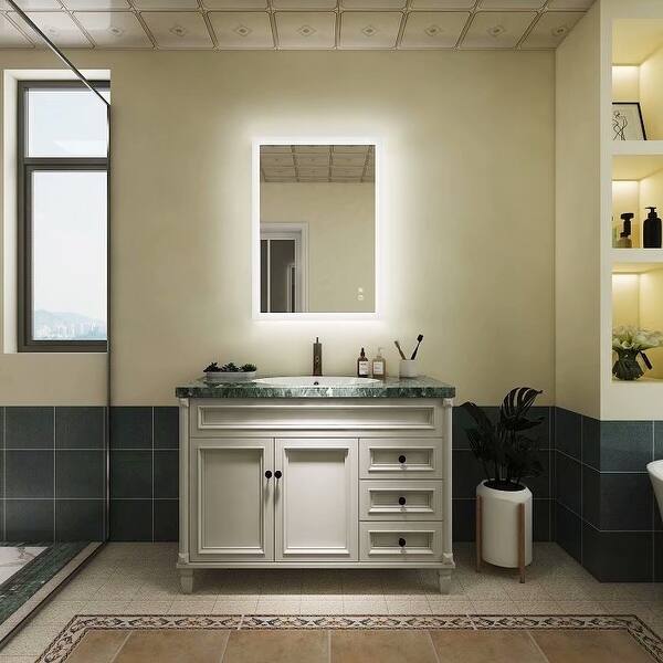 40 X 24 Inch Anti Fog Led Bathroom Mirror Backlit Overstock 32464741