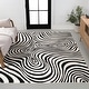 preview thumbnail 6 of 100, JONATHAN Y Nordby Abstract Groovy Striped Area Rug 2x8 - Black/White
