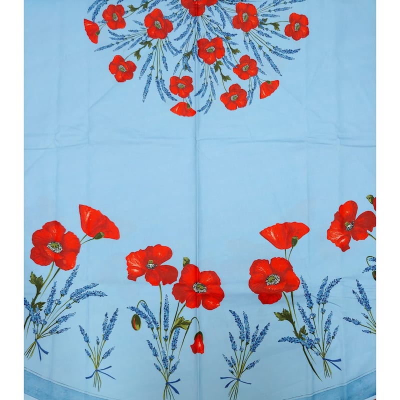 Wipeable Spill Resistant Provencal Cotton Cannes Collection Tablecloth