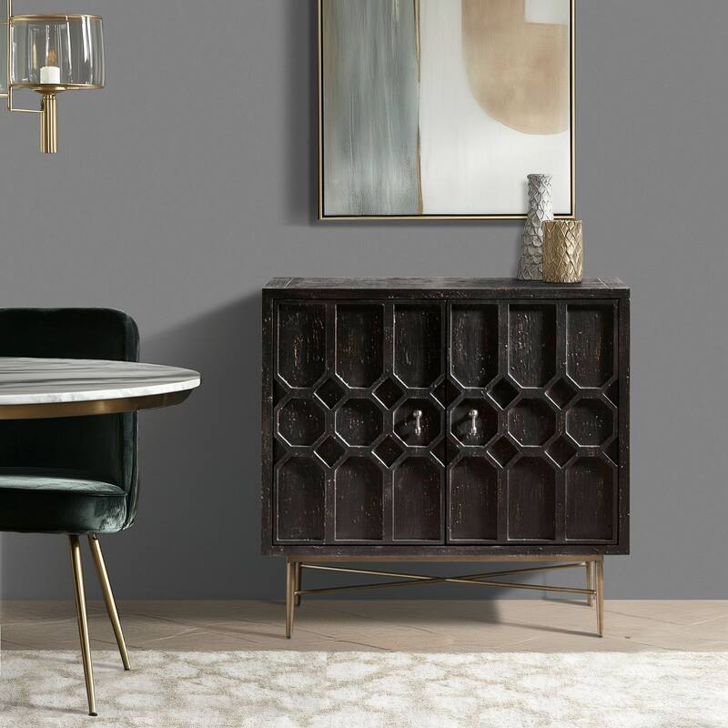 Madison Park Hanley Honeycomb 2-door wood storage cabinet