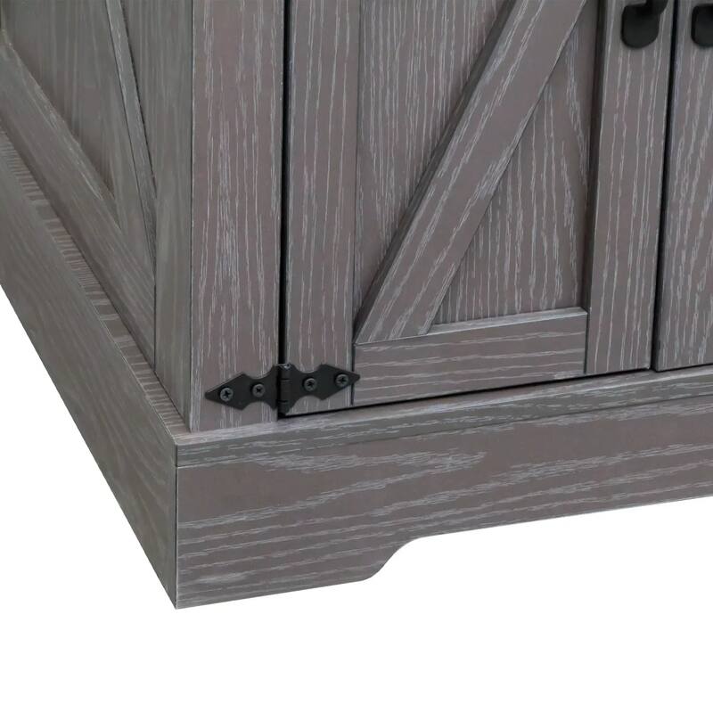 Farmhouse End Table with Charging Station, Rustic Wood Nightstand with Adjustable Shelf, 19.6"W Versatile Walnut Sofa Si