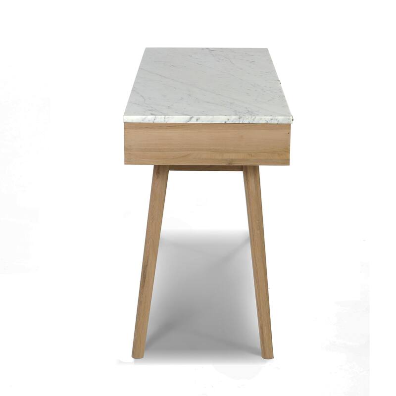 Versatile And Stylish Marble White Writing Desk To Elevate And Complete Any Space