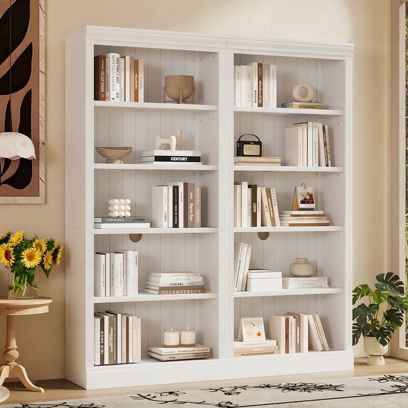 5-Tier Decor Bookshelves with Adjustable Shelves