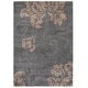 preview thumbnail 69 of 79, SAFAVIEH Florida Shag Hilde Floral 1.2-inch Thick Rug 5'3" x 7'6" - Grey/Beige