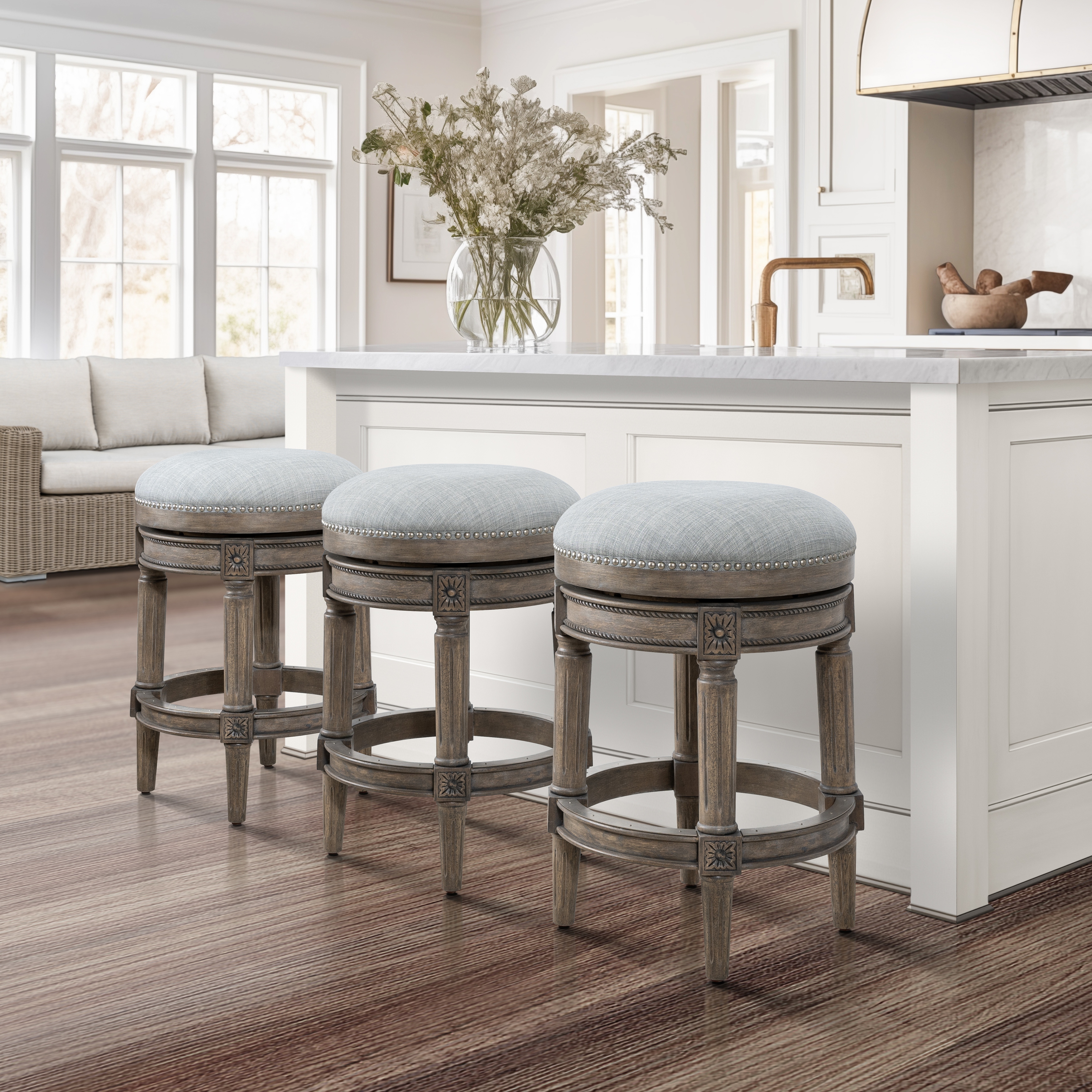 NewRidge Home Goods Chapman Backless Swivel 26