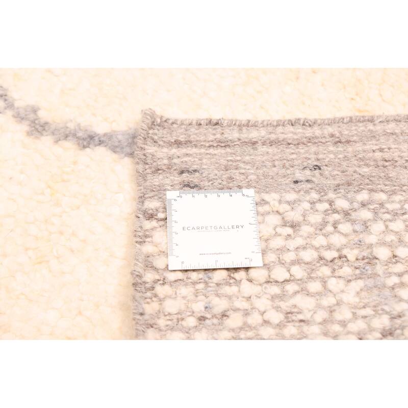 ECARPETGALLERY Hand-knotted Looma Cream Wool Rug - 8'3 x 10'2