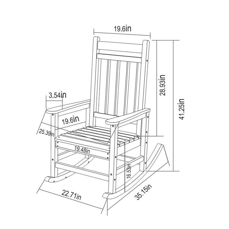 Outdoor Rocking Chair Set with Side Table, 3-Piece Rocking Chair Set with Wood-Texture,All Weather-resistant