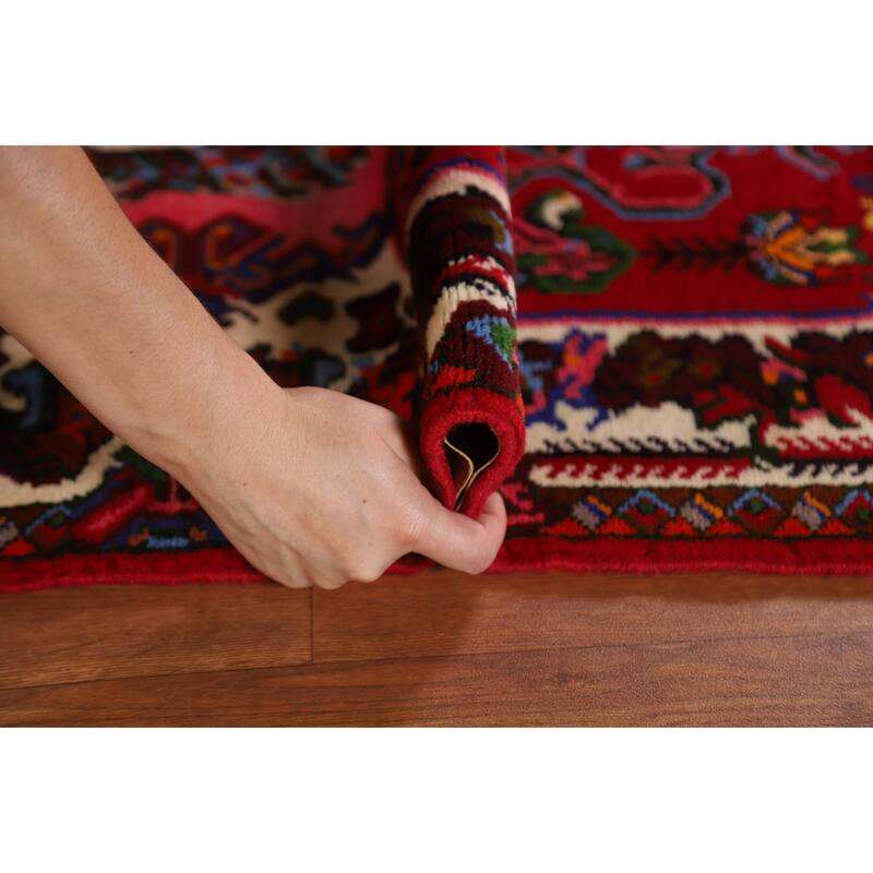 Hand Knotted Oriental 100% Wool Carpet Traditional Floral Red Bakhtiari Area Rug - 4' 10'' X 3' 7''