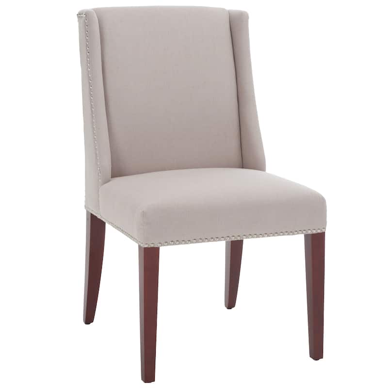 SAFAVIEH Chante Beige Linen Dining Chair (Set of 2) - 22" W x 26" D x 39" H - 22"W x 26"D x 39"H