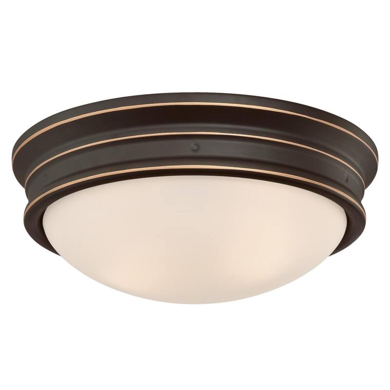 Westinghouse Meadowbrook Indoor Flush-Mount Ceiling Fixture - Oil Rubbed Bronze with Highlights