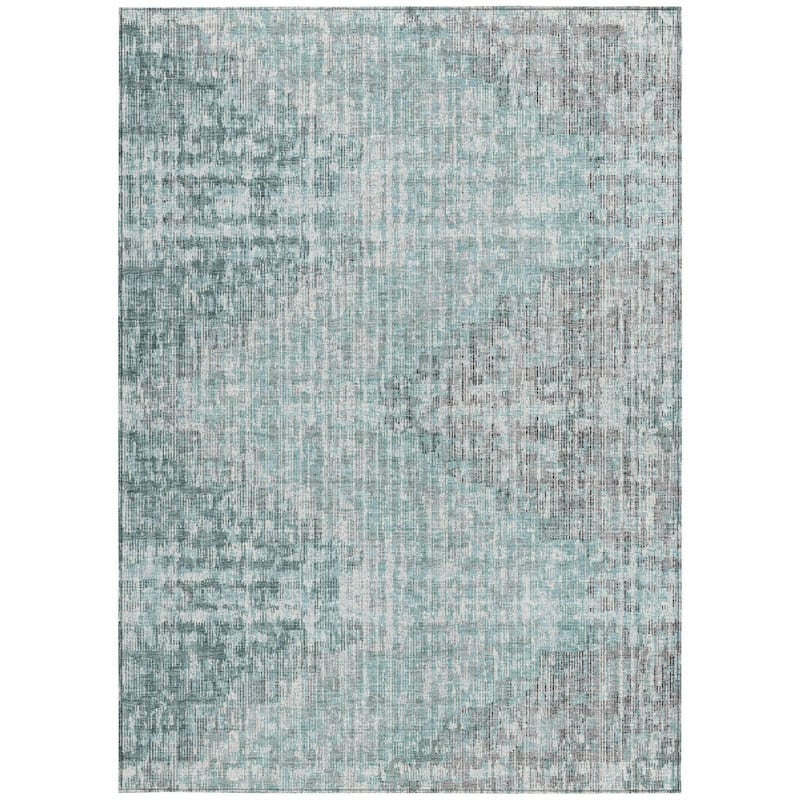 HomeRoots Geometric Transitional Rectangle Outdoor Rug