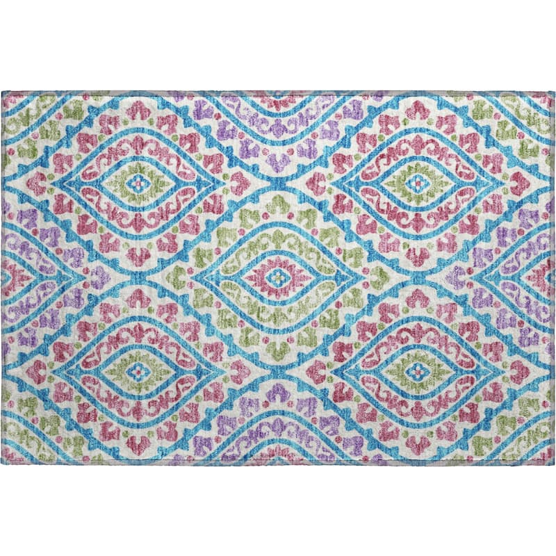 Premium Washable Super Soft Diamond Medallions Mayfield Rug