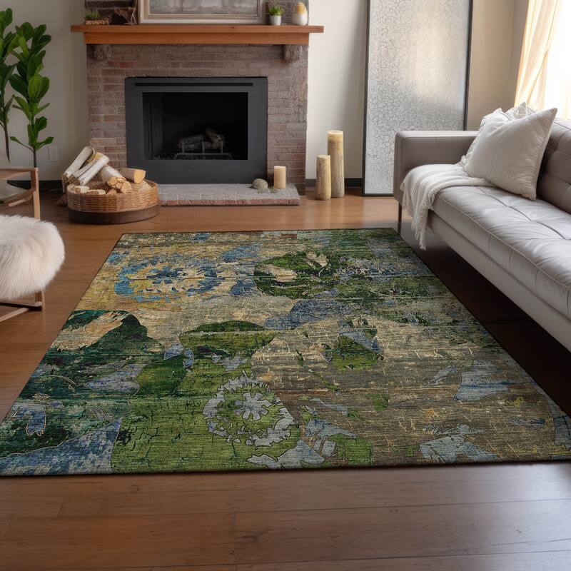 Premium Washable Super Soft Solid Abstract Mayfield Rug
