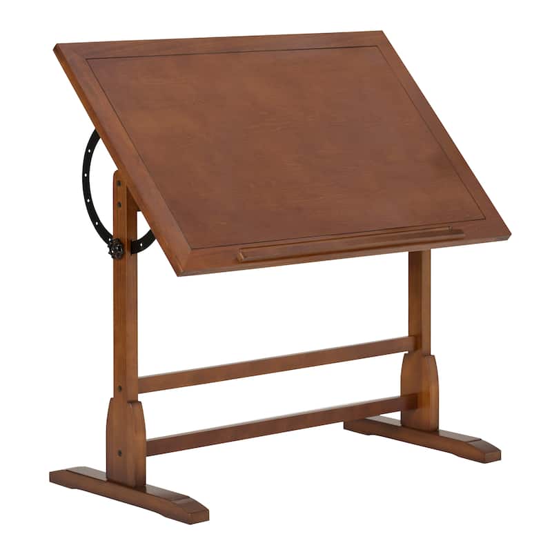 Studio Designs 42-inch Wood Drafting Table with Angle Adjustable Top for Drawing