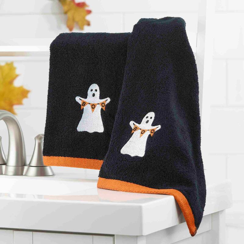 Avanti Ghost Boo Halloween 2-Pack Hand Towels