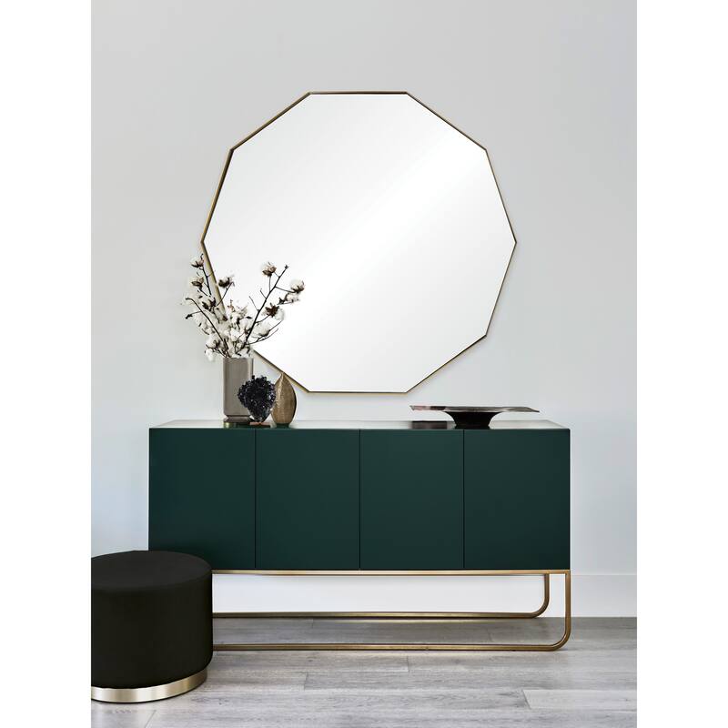 Renwil Cruz 40" Tall Irregular Wall Mirror, Yellow