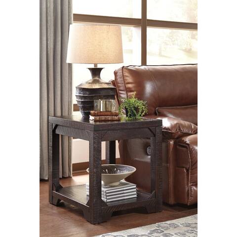 Rogness Casual Rustic Brown End Table