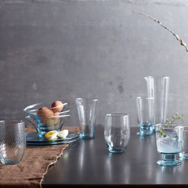 Libbey Prologue Luna Recycled Handblown Curved Tumbler Glasses, Set of 6 - Set of 6