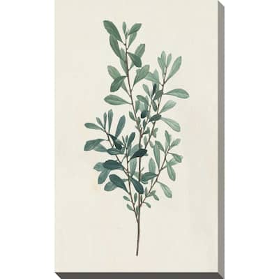 "Victorian Garden Greenery I (Vertical)" Print on Canvas