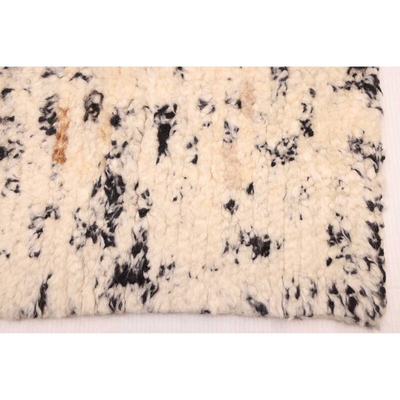 ECARPETGALLERY Hand-knotted Tangier Cream Wool Rug - 5'1 x 7'10