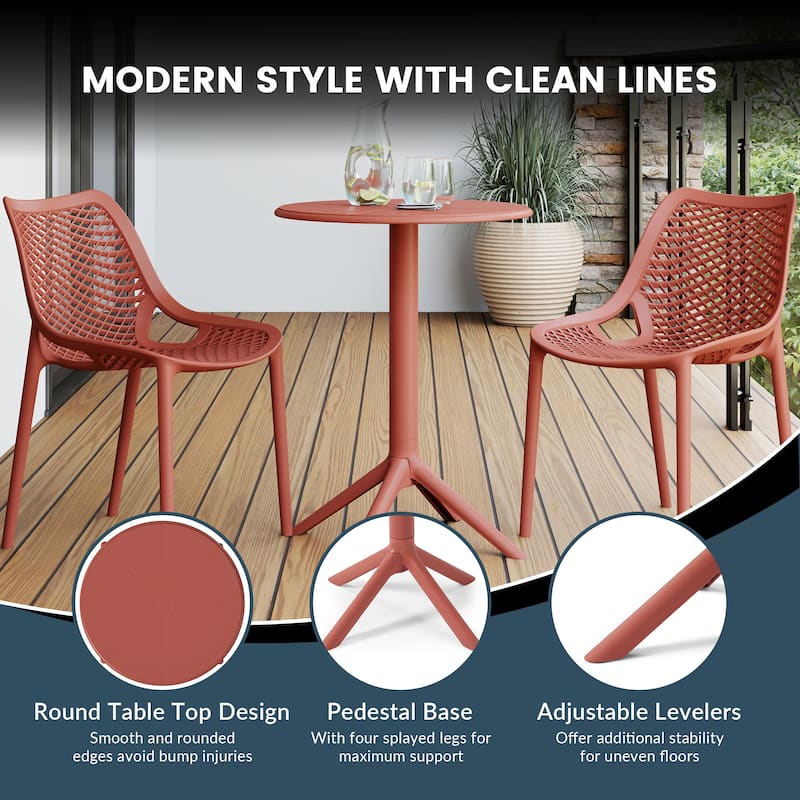 Frond and Form 2-Person Outdoor Round Dining Set