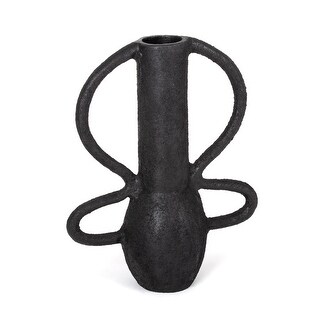 Kenton Black Decorative Metal Table Vase - Bed Bath & Beyond - 40314308