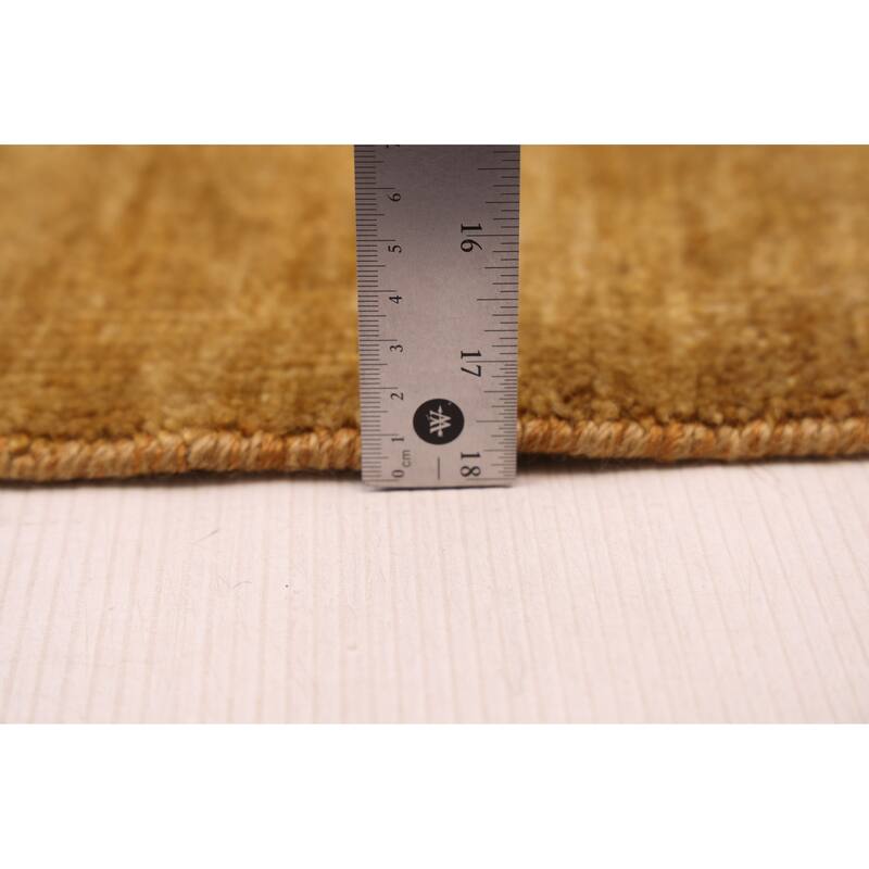 ECARPETGALLERY Hand-knotted Kashkuli Gabbeh Dark Gold Wool Rug - 5'1 x 7'9