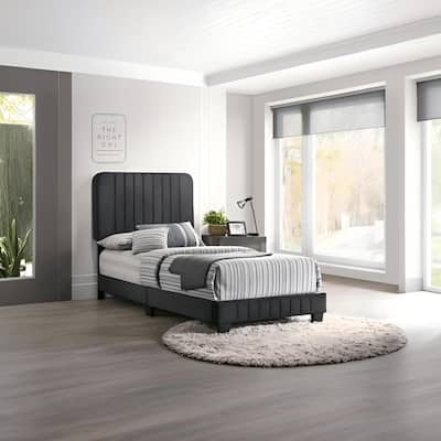 Twin Size Velvet Storage Bed with Underbed Storage and Channel Tufting