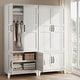 preview thumbnail 6 of 14, 72in Armoire Wardrobe Closet with 4 Doors and Hanging Rod, Freestanding Tall Storage Cabinet with Adjustable Shelves