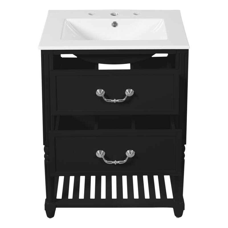 24'' Bathroom Vanity with Ceramic Sink