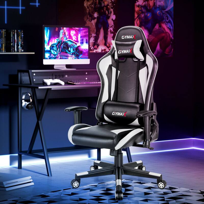 Gymax Gaming Chair Adjustable Swivel Racing Style Computer Office - See Details