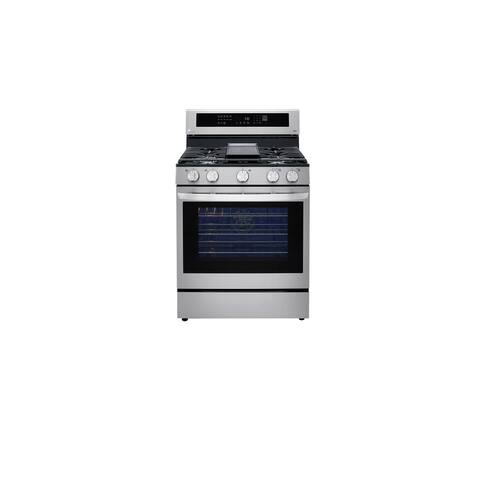 LG 5.8 cu.ft. Gas Single Oven Range with True Convection and InstaView, Wi-Fi Enabled