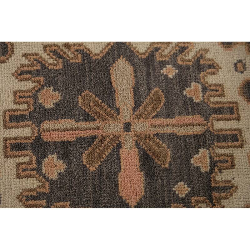 Gray Oushak Indian Large Rug Hand-Knotted Wool Carpet - 10'0"x 13'10"