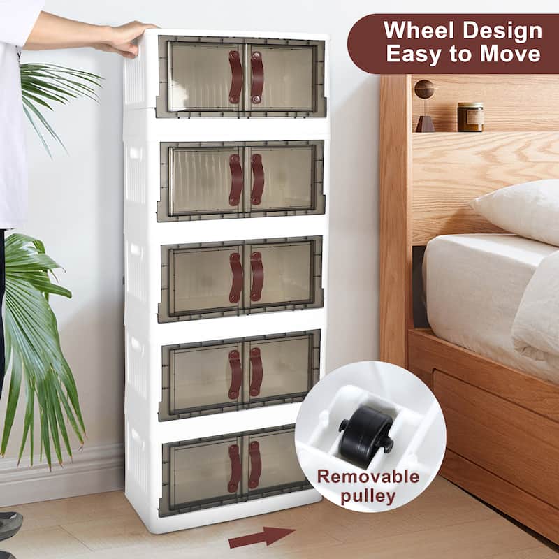 Plastic Storage Cabinet with Lids