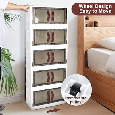 Plastic Storage Cabinet with Lids