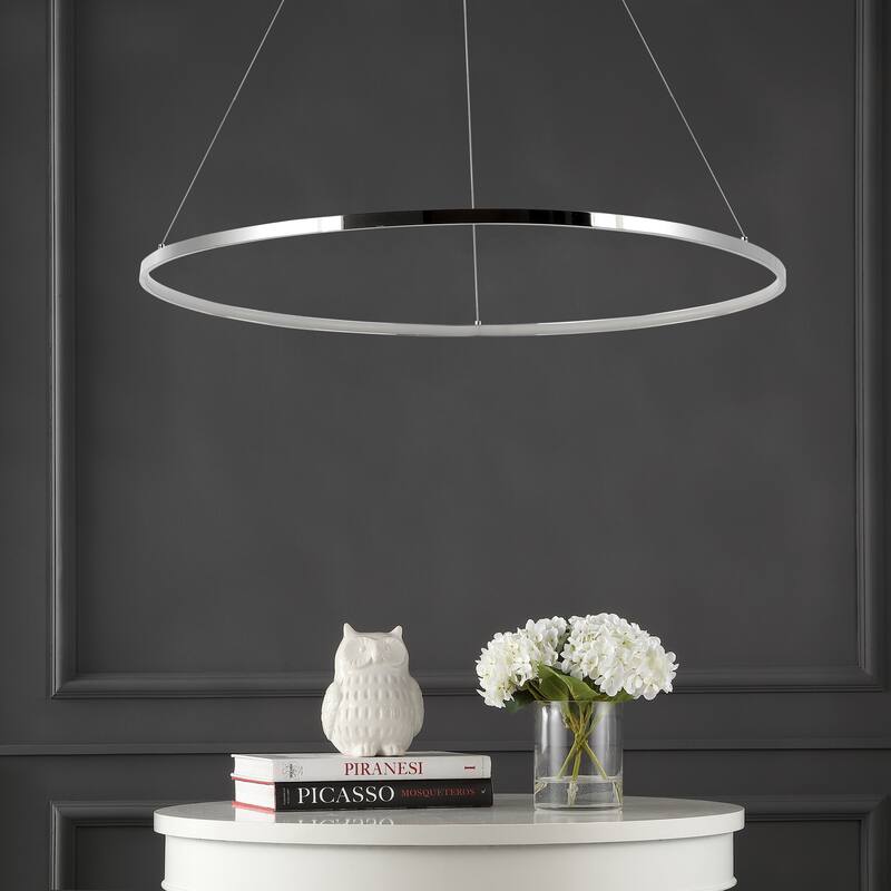 Kinsley Modern Bohemian Iron Integrated LED Pendant by JONATHAN Y