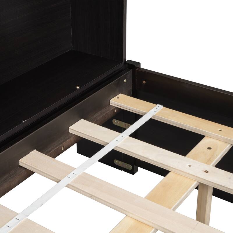 Bed with Side Bookcase and Drawers